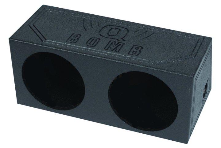 Qbomb Dual 12in Sealed Box Painted Black (QP-QBOMB12S)