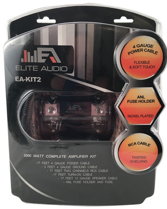 Elite Audio Pro Series 4G Amplifier Kit w/ANL (EAKIT2)