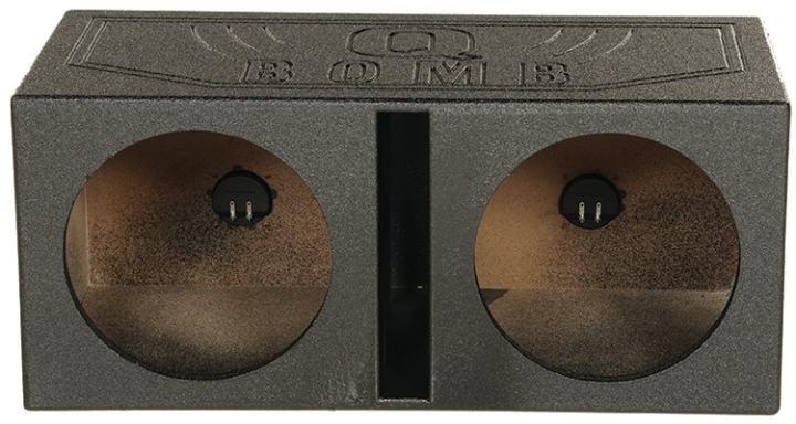 Qbomb Dual 10in Vented Box Painted Black (QP-QBOMB10V)
