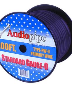 AudioPipe 25ft Roll 0 ga Black Power Wire  4 (PW025BLACK)