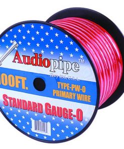 AudioPipe 25ft Roll 0 ga Red Power Wire  4 (PW025RED)