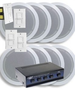 4 Room In-Ceiling Home Speaker System  w/4 Volume Controls Knob (KTHSP85)