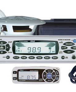 In-Dash Marine CD/MP3 Player/Weather Band w/Four 6.5'' Speakers & Radio Cover (White) (KTMR16SPCW)