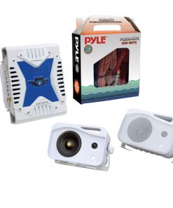 600 Watt 2 Speaker Waterproof Amplifier Marine Kit (KTMRA25K)