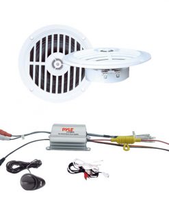 2 Channel Waterproof MP3/ Ipod Marine Power Amplifier + 5 ¼'' Dual Cone Waterproof Stereo Speaker System (KTMRCR108)