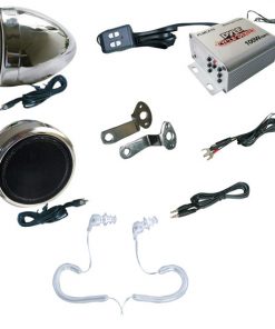 Complete Pyle Weatherproof Mp3/ipod Speaker Kit for Motorcycle, Motorbike, Atv, Scooter, Boat, Snowmobile - 100w Amplifier + 3 (KTMRGS05)