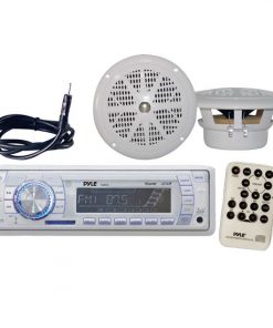 Marine AM/FM-MPX PLL Tuning Radio w/SD/MMC & USB With Two 4 Inches Speakers & Antenna (KTMRGS29)