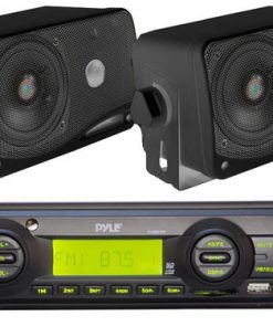 Pyle In-Dash Marine AM/FM USB/SD Stereo Player Receiver Aux-In for iPod/MP3 + 2 x 3.5" 200W Speakers & Remote (KTMRGS45)