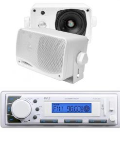 Pyle In-Dash Marine AM/FM USB/SD Stereo Player Receiver Aux-In for iPod/MP3 + 2 x 3.5" 200W Speakers (KTMRGS46)