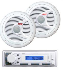 Marine Stereo AM/FM Radio Receiver USB/SD iPod/MP3 Player + 2 x 150W 6.5" White Speakers (KTMRGS51)