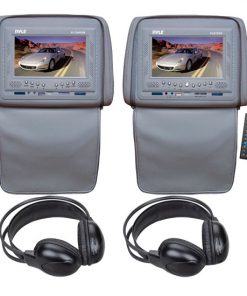 1 Adjustable Headrests w/ Built-In 7'' TFT/LCD Monitor W/IR Transmitter & Cover (Gray) + 1 Adjustable Headrests w/ Built-In 7'' TFT/LCD Monitor w/ Built in DVD Player & IR/FM Transmitter With Cover (Gray) + 2 Wireless IR Mobile Video Stereo Headph (KTMVGST80)
