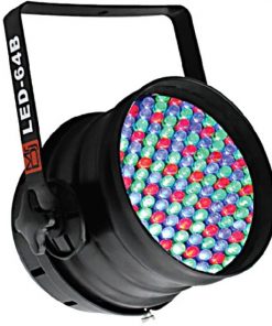 DMX 6-Channel Dimmer/Strobe Automatic Running LED PAR 64 Stage Lighting (Black) (MRLED64B)