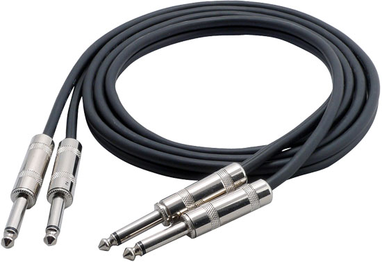 Premium Quality 6 Ft Dual 1/4'' Male To 1/4'' Male Jack (PCBL2F6)