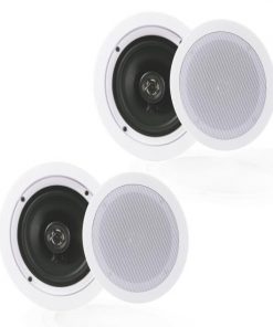 5.25" In-Wall / In-Ceiling Speakers, 2-Way Flush Mount Home Speaker Pair, 150 Watt (PDIC1651RD)