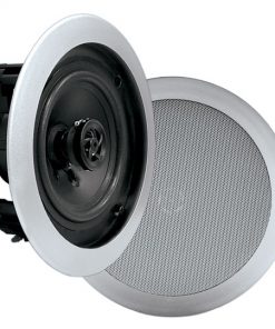 In-Wall / In-Ceiling Dual 5.25-inch Speaker System, 2-Way, Flush Mount, Silver (PDIC51RDSL)