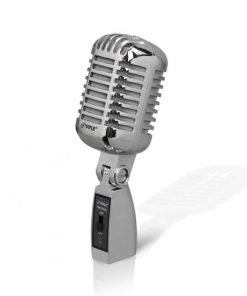 Classic Retro Dynamic Vocal Microphone, Vintage Style Vocal Mic with 16' ft. XLR Cable (Silver) (PDMICR68SL)