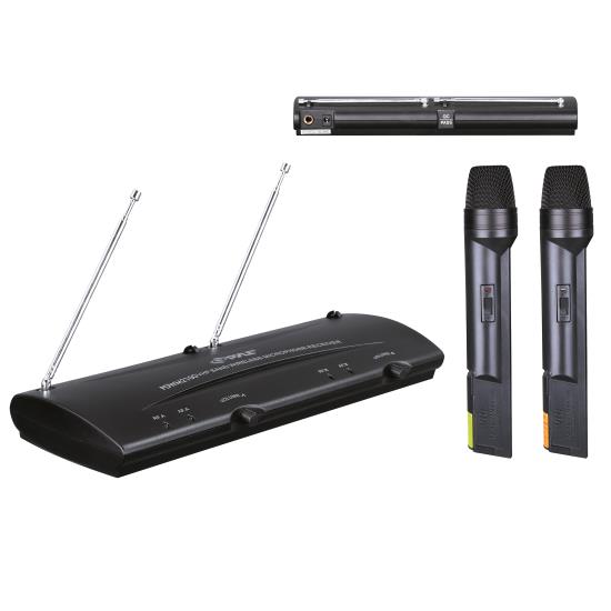 Professional Dual VHF Wireless Handheld Microphone System (RBPDWM2100)