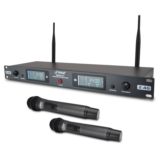 Professional Rack Mount Dual 2.4G Wireless Handheld Microphone System (RBPDWM3800)