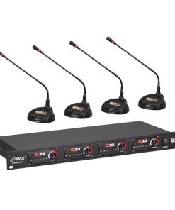 Rack Mount 4-Channel Desktop Conference UHF Wireless Microphone System (PDWM4650)