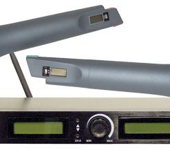 Dual UHF PLL Synthesized Wireless Microphone System (RBPDWM9000)