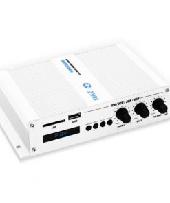 4-Ch. Bluetooth Marine Amplifier | Weather Resistant Audio Amp System with MP3/USB/SD Readers, 400 Watt (PFMRA450BW)