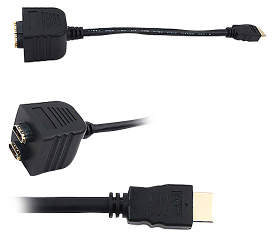 HDMI Male to 2 Female Video Splitter Adapter Cable (PHDMMF3)