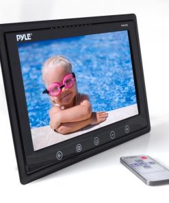 10'' Hi-Res Widescreen Digital Monitor Display Screen, Dual RCA Video Input Connectors, Detachable Shroud Mount Housing (Black) (PHR105B)