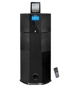600 Watt Digital 2.1 Channel Home Theater Tower w/ Docking Station for iPod/iPhone/iPad (Black Glossy Color) (RBPHST94IPGL)