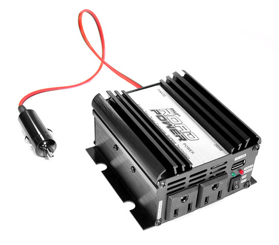 Plug in Car 200 Watt 12v DC to 115 Volt AC Power Inverter w/ Modified Sine Wave & 5 Volt USB Outlet (PINV33)