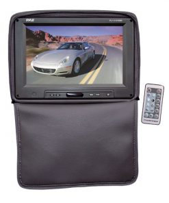Adjustable Headrest w/ Built-In 11'' TFT/LCD Monitor W/IR Transmitter & Cover (Black) (PL1101HRBK)