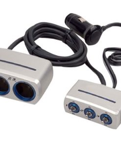 Plug In Car  1 TO 3 Cigarette Lighter Multiplier & Power Control Station (PL12V3P)