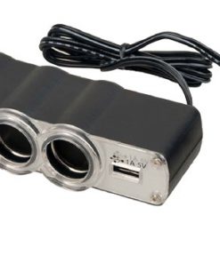 Plug In Car 1 TO 3 Cigarette Lighter Multiplier With USB Charger (PL12V3US)