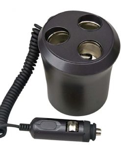 Plug In Car 1 TO 3 Cigarette Lighter Multiplier Cupholder Design (PL12VP3C)