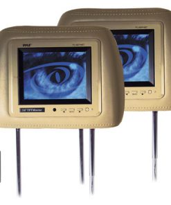 Pyle-View Series Headrest Pair with Built-in 5.6'' TFT-LCD Monitors (Tan) (RBPL56PHRT)