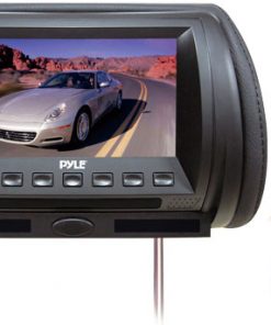 Adjustable Hideaway Headrest 7'' TFT Video Monitor W/Built In  DVD/USB/SD Player & Wireless IR/FM Transmitter/ Built In 32 Video Game System (RBPL70HDB)