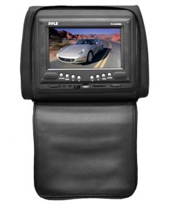 Adjustable Single Headrest w/ Built-In 7'' TFT/LCD Monitor W/IR Transmitter & Cover (Black) (PL72HRBK)