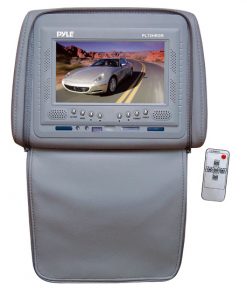 Adjustable Headrests w/ Built-In 7'' TFT/LCD Monitor W/IR Transmitter & Cover (Gray) (RBPL72HRGR)