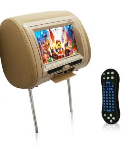 7'' Wide Screen Hi-Res Headrest Video Display Monitor with Built-in DVD Player, USB Flash & SD Memory Card Readers, Remote Control, Zipper Cover (PL73DTN)