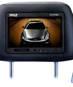 Complete Black Vinyl Headrest w/Built-In 7'' TFT-LCD Monitor (RBPL7PHRB)