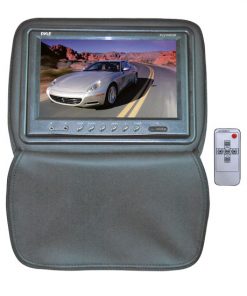 Adjustable Headrests w/ Built-In 9'' TFT/LCD Monitor W/IR Transmitter & Cover (Gray) (PL91HRGR)