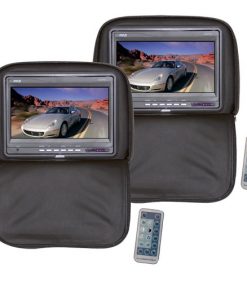 Pair of Adjustable Headrests w/ Built-In 9.2'' TFT Monitor (Black) (RBPL92PHRB)
