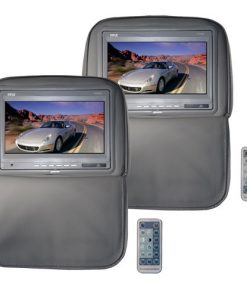Pair of Adjustable Headrests w/ Built-In 9.2'' TFT Monitor (Grey) (RBPL92PHRG)