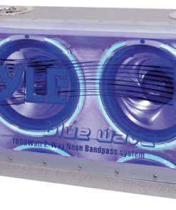Dual 12'' 1200 Watt Bandpass w/Neon Woofer Rings Enclosure System (PLBWS212)