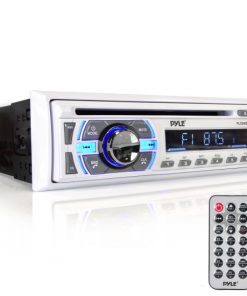 Marine Bluetooth Stereo Radio Headunit Receiver, Hands-Free Call Answering, CD Player, MP3/USB/SD Readers, Single DIN (PLCD43MRB)
