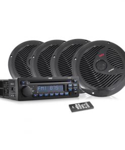 Complete Marine Water Proof 4 Speaker CD/USB/Mp3/Combo w/ Stereo Cover (Black) (RBPLCD4MRKT)