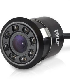 Mini Rearview Backup Parking Assist Camera, Waterproof, Night Vision LEDs, Distance Scale Line Display, Flush Mount (PLCM12)