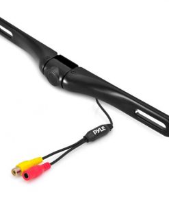 License Plate Mount Rear View Backup Parking/Reverse Assist Camera, Built-in Distance Scale Lines, Waterproof, Swivel Angle Adjustable Cam, Zinc Black Chrome (PLCM18BC)