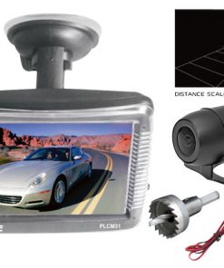 3.5'' Slim TFT LCD Window Suction Mount Monitor with Dual Mount Rearview Camera w/ Night Vision (RBPLCM31)