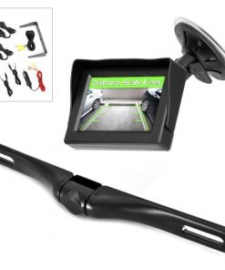 Wireless Rearview Backup Camera & Monitor Parking/Reverse Assist System, Waterproof Cam, 4.3'' Display, Distance Scale Lines, Swivel Angle Adjustable Cam (PLCM4350WIR)