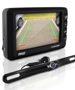 Wireless Rear View Back-up Camera & Monitor Parking/Reverse Assist System, 4.3'' Display, Distance Scale Lines, Night Vision Waterproof Cam, Swivel Angle Adjustable (PLCM4375WIR)